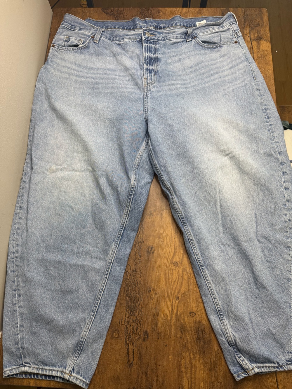 Old Navy Women's Plus Size Light Blue Jeans Extra High-Rise Balloon Fit Size 22